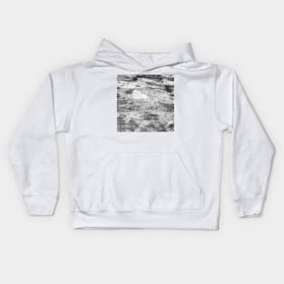 Marble - Black and White Kids Hoodie